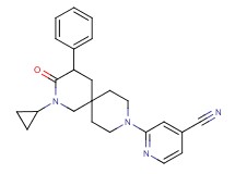 2-(2-cyclopropyl-3-oxo-4-phenyl-2,9-diazaspiro[5.5]undec-9-yl)isonicotinonitrile