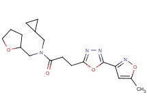 N-(cyclopropylmethyl)-3-[5-(5-methyl-3-isoxazolyl)-1,3,4-oxadiazol-2-yl]-N-(tetrahydro-2-furanylmethyl)propanamide