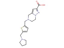 5-{[5-(pyrrolidin-1-ylmethyl)-2-thienyl]methyl}-4,5,6,7-tetrahydropyrazolo[1,5-a]pyrazine-2-carboxylic acid
