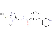 N-{[1-methyl-2-(methylthio)-1H-imidazol-5-yl]methyl}-3-piperidin-3-ylbenzamide