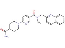 6-[4-(aminocarbonyl)-1-piperidinyl]-N-methyl-N-(2-quinolinylmethyl)nicotinamide