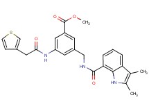 methyl 3-({[(2,3-dimethyl-1H-indol-7-yl)carbonyl]amino}methyl)-5-[(3-thienylacetyl)amino]benzoate