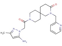 9-[(5-amino-3-methyl-1H-pyrazol-1-yl)acetyl]-2-(pyridin-2-ylmethyl)-2,9-diazaspiro[5.5]undecan-3-one