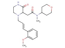 2-{1-[(2E)-3-(2-methoxyphenyl)-2-propen-1-yl]-3-oxo-2-piperazinyl}-N-methyl-N-(tetrahydro-2H-pyran-4-yl)acetamide