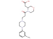 (4-{3-[4-(3-methylphenyl)-1-piperazinyl]propanoyl}-3-morpholinyl)acetic acid