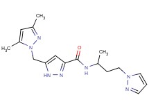 5-[(3,5-dimethyl-1H-pyrazol-1-yl)methyl]-N-[1-methyl-3-(1H-pyrazol-1-yl)propyl]-1H-pyrazole-3-carboxamide