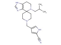 4-[(5-isobutyl-1,5,6,7-tetrahydro-1'H-spiro[imidazo[4,5-c]pyridine-4,4'-piperidin]-1'-yl)methyl]-1H-pyrrole-2-carbonitrile