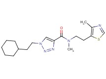 1-(2-cyclohexylethyl)-N-methyl-N-[2-(4-methyl-1,3-thiazol-5-yl)ethyl]-1H-1,2,3-triazole-4-carboxamide