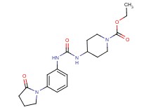 ethyl 4-[({[3-(2-oxopyrrolidin-1-yl)phenyl]amino}carbonyl)amino]piperidine-1-carboxylate