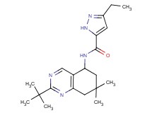 N-(2-tert-butyl-7,7-dimethyl-5,6,7,8-tetrahydroquinazolin-5-yl)-3-ethyl-1H-pyrazole-5-carboxamide