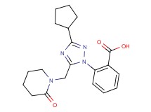 2-{3-cyclopentyl-5-[(2-oxopiperidin-1-yl)methyl]-1H-1,2,4-triazol-1-yl}benzoic acid