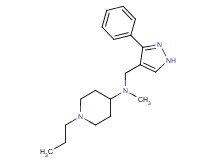 N-methyl-N-[(3-phenyl-1H-pyrazol-4-yl)methyl]-1-propylpiperidin-4-amine