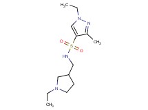 1-ethyl-N-[(1-ethylpyrrolidin-3-yl)methyl]-3-methyl-1H-pyrazole-4-sulfonamide