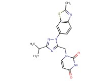 1-{[3-isopropyl-1-(2-methyl-1,3-benzothiazol-6-yl)-1H-1,2,4-triazol-5-yl]methyl}pyrimidine-2,4(1H,3H)-dione