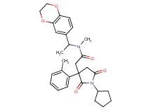 2-[1-cyclopentyl-3-(2-methylphenyl)-2,5-dioxo-3-pyrrolidinyl]-N-[1-(2,3-dihydro-1,4-benzodioxin-6-yl)ethyl]-N-methylacetamide