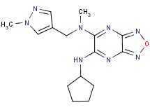 N'-cyclopentyl-N-methyl-N-[(1-methyl-1H-pyrazol-4-yl)methyl][1,2,5]oxadiazolo[3,4-b]pyrazine-5,6-diamine