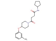 N-cyclopentyl-4-[4-(3-methylphenoxy)piperidin-1-yl]-4-oxobutanamide