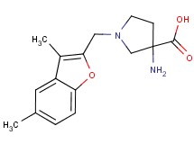 3-amino-1-[(3,5-dimethyl-1-benzofuran-2-yl)methyl]pyrrolidine-3-carboxylic acid