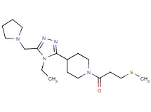 4-[4-ethyl-5-(pyrrolidin-1-ylmethyl)-4H-1,2,4-triazol-3-yl]-1-[3-(methylthio)propanoyl]piperidine