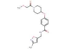4-{[1-(methoxyacetyl)-4-piperidinyl]oxy}-N-[(3-methyl-5-isoxazolyl)methyl]benzamide