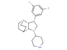 rel-(2R,3R,6R)-3-(3,5-difluorophenyl)-5-(4-piperidinyl)-1,5-diazatricyclo[5.2.2.0~2,6~]undecane dihydrochloride