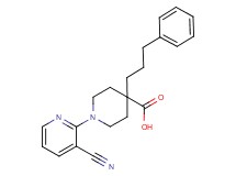 1-(3-cyanopyridin-2-yl)-4-(3-phenylpropyl)piperidine-4-carboxylic acid