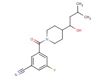 3-fluoro-5-{[4-(1-hydroxy-3-methylbutyl)-1-piperidinyl]carbonyl}benzonitrile