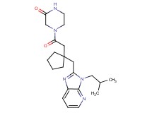 4-({1-[(3-isobutyl-3H-imidazo[4,5-b]pyridin-2-yl)methyl]cyclopentyl}acetyl)piperazin-2-one
