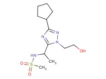 N-{1-[3-cyclopentyl-1-(2-hydroxyethyl)-1H-1,2,4-triazol-5-yl]ethyl}methanesulfonamide