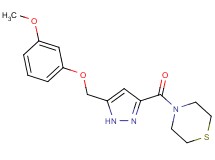 4-({5-[(3-methoxyphenoxy)methyl]-1H-pyrazol-3-yl}carbonyl)thiomorpholine