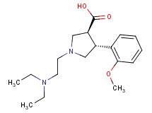 (3S*,4R*)-1-[2-(diethylamino)ethyl]-4-(2-methoxyphenyl)pyrrolidine-3-carboxylic acid
