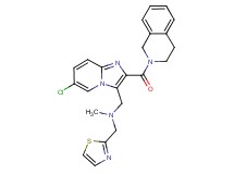 1-[6-chloro-2-(3,4-dihydro-2(1H)-isoquinolinylcarbonyl)imidazo[1,2-a]pyridin-3-yl]-N-methyl-N-(1,3-thiazol-2-ylmethyl)methanamine