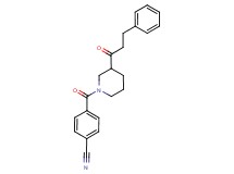 4-{[3-(3-phenylpropanoyl)-1-piperidinyl]carbonyl}benzonitrile