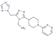 3-{4-[4-ethyl-5-(1H-1,2,4-triazol-1-ylmethyl)-4H-1,2,4-triazol-3-yl]piperidin-1-yl}pyridazine