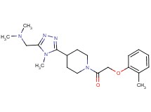 N,N-dimethyl-1-(4-methyl-5-{1-[(2-methylphenoxy)acetyl]piperidin-4-yl}-4H-1,2,4-triazol-3-yl)methanamine
