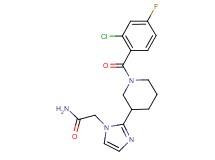 2-{2-[1-(2-chloro-4-fluorobenzoyl)-3-piperidinyl]-1H-imidazol-1-yl}acetamide