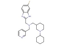 1-(1-cyclohexyl-3-piperidinyl)-N-[(6-fluoro-1H-benzimidazol-2-yl)methyl]-N-(3-pyridinylmethyl)methanamine