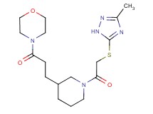 4-[3-(1-{[(3-methyl-1H-1,2,4-triazol-5-yl)thio]acetyl}piperidin-3-yl)propanoyl]morpholine