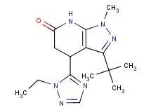3-tert-butyl-4-(1-ethyl-1H-1,2,4-triazol-5-yl)-1-methyl-1,4,5,7-tetrahydro-6H-pyrazolo[3,4-b]pyridin-6-one