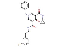 1-benzyl-N-cyclopropyl-N'-[2-(3-fluorophenyl)ethyl]-4-oxo-1,4-dihydro-3,5-pyridinedicarboxamide
