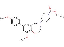 ethyl 4-[9-methoxy-7-(4-methoxyphenyl)-2,3-dihydro-1,4-benzoxazepin-4(5H)-yl]-1-piperidinecarboxylate