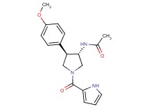 N-[(3S*,4R*)-4-(4-methoxyphenyl)-1-(1H-pyrrol-2-ylcarbonyl)-3-pyrrolidinyl]acetamide