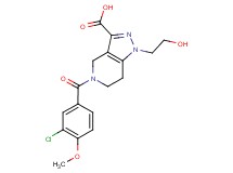 5-(3-chloro-4-methoxybenzoyl)-1-(2-hydroxyethyl)-4,5,6,7-tetrahydro-1H-pyrazolo[4,3-c]pyridine-3-carboxylic acid