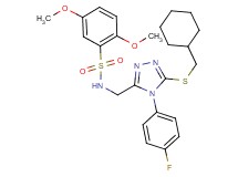 N-{[5-[(cyclohexylmethyl)thio]-4-(4-fluorophenyl)-4H-1,2,4-triazol-3-yl]methyl}-2,5-dimethoxybenzenesulfonamide