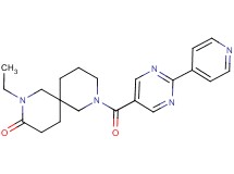 2-ethyl-8-{[2-(4-pyridinyl)-5-pyrimidinyl]carbonyl}-2,8-diazaspiro[5.5]undecan-3-one
