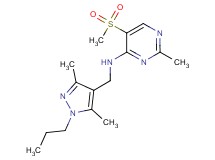 N-[(3,5-dimethyl-1-propyl-1H-pyrazol-4-yl)methyl]-2-methyl-5-(methylsulfonyl)pyrimidin-4-amine
