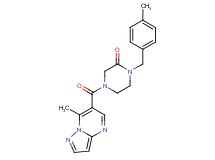 1-(4-methylbenzyl)-4-[(7-methylpyrazolo[1,5-a]pyrimidin-6-yl)carbonyl]-2-piperazinone