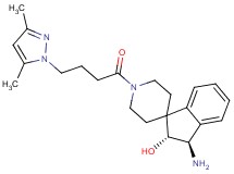 (2R*,3R*)-3-amino-1'-[4-(3,5-dimethyl-1H-pyrazol-1-yl)butanoyl]-2,3-dihydrospiro[indene-1,4'-piperidin]-2-ol