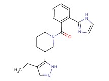 3-(4-ethyl-1H-pyrazol-5-yl)-1-[2-(1H-imidazol-2-yl)benzoyl]piperidine