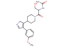 N-(1-(hydroxymethyl)-2-{4-[4-(3-methoxyphenyl)-1H-pyrazol-5-yl]piperidin-1-yl}-2-oxoethyl)acetamide